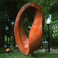 Personnalisé en usine OEM ODM moderne de haute qualité grande décoration de jardin en métal rouillé Sculpture en acier corten