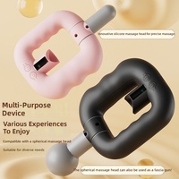 Sabuk Getar Cincin Fascia 2-in-1, Cincin Yoga Mini Portabel, Pemijat Otot 4 Kecepatan, Layar LED, Dapat Diisi Ulang USB