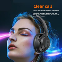 Headphone Bluetooth Stereo Surround Sound Universal Nirkabel untuk E-sports dengan Bantalan Telinga Kulit Protein Ramah Kulit.