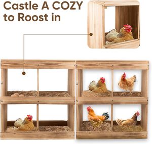 Gỗ gia cầm Thiết bị Heavy Duty 4 khoang Wall Mount gà Coop gỗ làm tổ <span class=keywords><strong>Box</strong></span> cho đẻ gà - Product Image 5