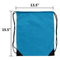 Sac à dos personnalisable en nylon avec cordon de serrage et poche avant zippée pour la gym, l'école, les sports d'équipe et les événements promotionnels – Vente en gros