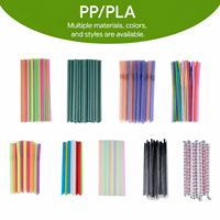 Pailles à boire jetables en PP blanc de 230 mm (9 pouces), écologiques, sans BPA, de qualité alimentaire, en vrac, pour restaurants, bars, hôtels, fêtes personnalisées