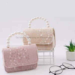 Children's New Autumn Winter Woolen <b>Sequined</b> Polyester Square Crossbody Shoulder Chain <b>Handbag</b> Fashion for Style Tanjing - Product Image 4