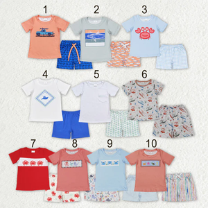 เสื้อผ้าเด็กผู้ชาย ชุดเสื้อแขนสั้น กางเกงขาสั้น ชุดฤดูร้อน พร้อมส่ง - Product Image 1