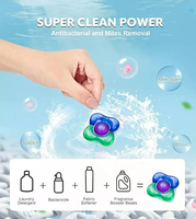 Capsules de lessive jetables en gros, protection de l'environnement, 3 en 1, capsules de lessive en forme de fleur, rehausseur d'encens