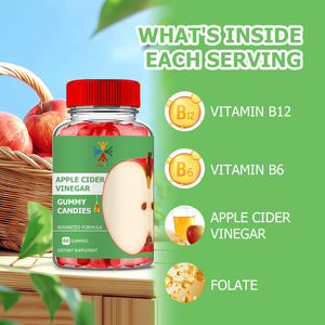Complément alimentaire pour la perte de poids, stimulant énergétique, gommes au vinaigre de cidre de pomme avec cétone de framboise - Product Image 4
