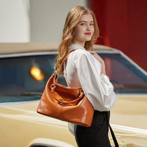 Bolso Tote de Cuero Genuino Estilo Simple, Bolsos Grandes de Lujo para Mujer, Bolsos de Hombro Casuales Grandes para Mujer - Product Image 2