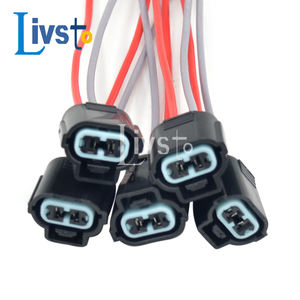 2 Pin femmina serie 2.8 guaina in gomma nero cavo cablaggio connettore spina PB045-02027 DJ7023C-2.8-21 - Product Image 5