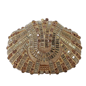 Women Unique <b>Top</b> Shaped Rhinestones Clutch Purse Luxury Dazzling Crystals Evening Bag for Fashion Show Charity Ball - Product Image 1