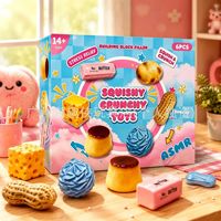 Lot de 8 jouets sensoriels anti-stress en TPR souple à rebond lent, boîte amusante de jouets compressibles à la maltose, vente en gros