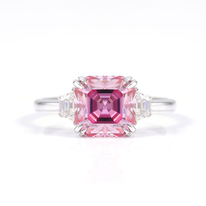 GRA Bague de mariage en or K 1-3 Carat Cut Rose Moissanite Cadeau d'anniversaire Bague haut de gamme pour petite amie Bague de bijoux en diamant - Product Image 2