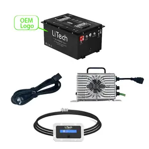 LiTech锂高尔夫球车电池48 v 100ah 200ah lifepo4高尔夫球车电池48伏36ah 80ah电动高尔夫球车电池组