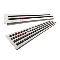 Diffuseur linéaire en aluminium HVAC Registres de retour et d'alimentation d'air Grilles de fente de ventilateur de flux d'air pour système MEP