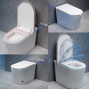 <span class=keywords><strong>WC</strong></span> intelligent en céramique au design moderne, bidet intégré, ouverture/fermeture automatique du couvercle, chasse automatique, capteur de pied, télécommande, chauffage - Product Image 3