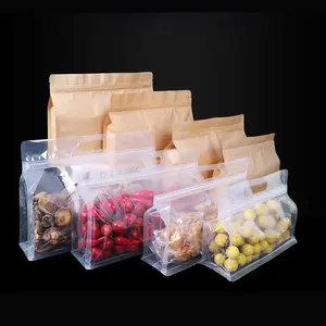 Матовый прозрачный пакет с застежкой-молнией для чая, пластиковый пакет, пластиковый пакет для упаковки продуктов, специй, хлопьев, гранил, закусок