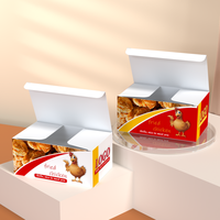 Boîte en papier pour restauration rapide, emballage pour frites et sauce, burger de poulet frit personnalisé
