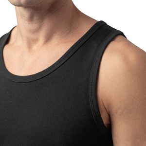 Black Spandex/Polyester Breathable <b>Knitted</b> Sporty Collarless Tank <b>Top</b> for Women <b>Sleeveless</b> Workout Muscle Shirt Custom Front - Product Image 6