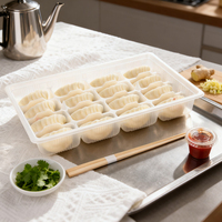 Barquette à raviolis en PP de qualité alimentaire, personnalisable, 4x4, à usage unique, avec logo sur mesure, forme personnalisée, emballage sûr pour produits surgelés, la plus vendue