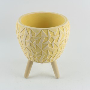 Piccolo <span class=keywords><strong>Vaso</strong></span> Rotondo in <span class=keywords><strong>Cemento</strong></span> Fatto a Mano per Uso Interno/Esterno, Design Classico, Vasi da Giardino in Stile Francese - Product Image 4