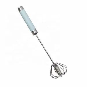 Kitchen smart gadgets stainless steel semi-automatic egg beater whisk spin whisk kitchen utensil stirrer