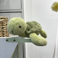 Peluche tortue douce et moelleuse, coussin animal en peluche, jouet tortue de mer mignon, poupée en peluche avec coquille brodée, cadeau pour enfants, fabrication sur mesure