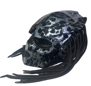 Casque Bluetooth intelligent pour moto, casque rétro vintage Evo, visière en fibre de carbone, casques pour moto vintage - Product Image 3