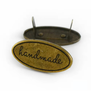 Etichetta in metallo bronzo antico etichette fatte a mano per la creazione di gioielli artigianato per cucire abbigliamento decorazione bottone Tag segni di placcatura tecnica - Product Image 5