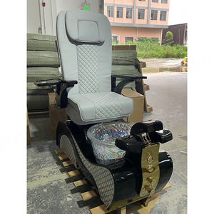 Mobilier de salon de manucure équipement noir doré électrique inclinable massage manucure pied spa chaises de pédicure de luxe avec lumières LED - Product Image 4