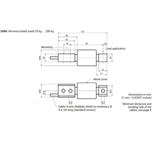 Sensores Veidt Weighing German para Básculas Industriales HBM, Modelos 1-Z6RAC3_20Kg-1,50Kg, 100Kg, 200Kg. 1-Z6RAC3 Alta Precisión - Product Image 3