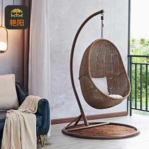 Silla Colgante Tipo Cesta de Ratán para Interiores, Dormitorio, Balcón, Estilo Nido de Pájaro, Ideal para el Hogar, Dropshipping Shopify - Product Image 3