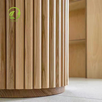 Panneaux muraux à lattes courbées, panneau MDF flexible pour la décoration de piliers cylindriques, insonorisant, écologique, durable
