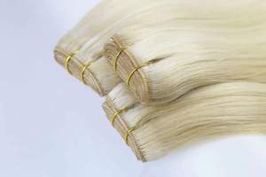 100% paquetes <span class=keywords><strong>de</strong></span> trama <span class=keywords><strong>de</strong></span> cabello <span class=keywords><strong>Virgen</strong></span> sin procesar crudo cutícula Europea alineada doble dibujado 8 pulgadas extensiones <span class=keywords><strong>de</strong></span> cabello humano <span class=keywords><strong>de</strong></span> Color Rubio - Product Image 4