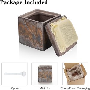 Mini Urna Decorativa para Cenizas, Recuerdo Conmemorativo, Pequeño Contenedor para Cenizas de Cremación, Funeral, Entierro, para Mascotas, Perros y Gatos - Product Image 3