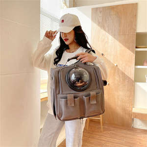 Küçük lüks evcil hayvan taşıyıcı sırt çantası köpekler ve kediler için açık seyahat için katlanabilir hayvan desen kafes - Product Image 2