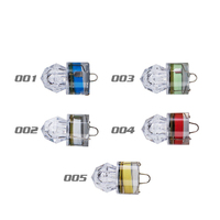 Luz de Pesca Submarina LED de 5 Colores, Luz Intermitente Sumergible en Forma de Diamante para Atraer Peces, Plástico