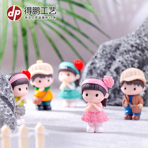 Depeng Crafts Resin Couple Figurines D1228 Home Decoration Artistic <b>Miniature</b> Ornaments - Product Image 4