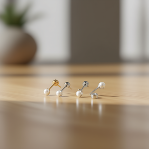 Pendientes Angelina de Acero Inoxidable con Imitación de Perla, Oro y Plata, Joyería Clásica de Moda, Regalo Unisex - Product Image 2