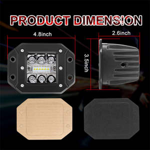 Feux de brouillard Raptor à LED RGB personnalisables, étanches IP67, 3600LM, avec modes <span class=keywords><strong>halo</strong></span> blanc et Flow Trip Row Chips, pour tout-terrain - Product Image 5