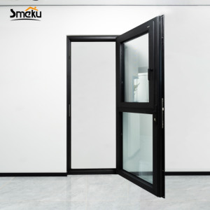 <span class=keywords><strong>Porte</strong></span> battante en verre et aluminium noir de style européen, profil mince, finition intérieure pour la décoration moderne de la maison, chambre, villa, extérieur - Product Image 3