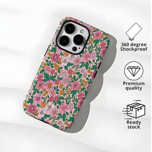 <span class=keywords><strong>Coque</strong></span> fleur rose pour iPhone 16 Pro Max 15 14 13 12 11 PRO <span class=keywords><strong>7</strong></span> 8 <span class=keywords><strong>Plus</strong></span> SE 16E Coques de <span class=keywords><strong>t</strong></span>éléphone à sublimation double couche deux en un - Product Image 4