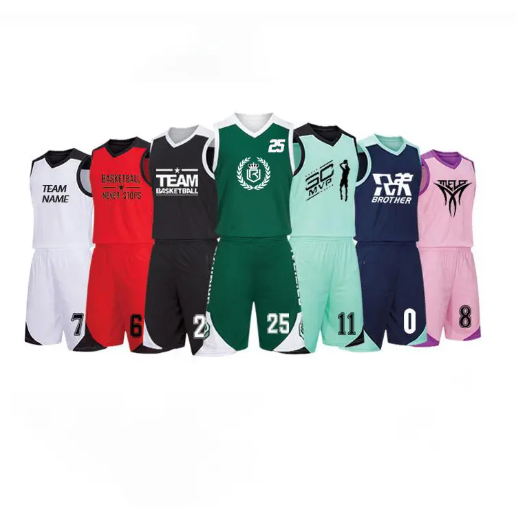 Personalizado Sublimação Completa Top Quality EUA College Basketball Jersey Uniformes Set, Fast Turnoaround