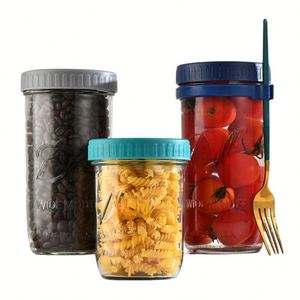 Vente en gros de couvercles en plastique colorés épaissis anti-fuite de 70 mm et 86 mm pour bocaux Mason à large ouverture et à ouverture standard, bouchons de rangement en plastique pour Mason - Product Image 3