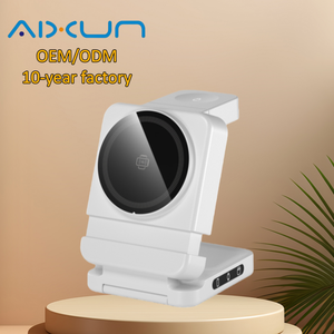 Venta al por Mayor de Dispositivos Electrónicos, Cargador Inalámbrico 3 en 1 de 15w, Estación de Carga Magnética Plegable, Cargador Portátil - Product Image 1