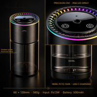 Diffuseur d'arômes pour voiture 180 ml, plafond étoilé, 7 couleurs RGB, sans danger pour les bébés, extrait de plantes, OEM, vente en gros, conforme aux normes MSDS CE RoHS