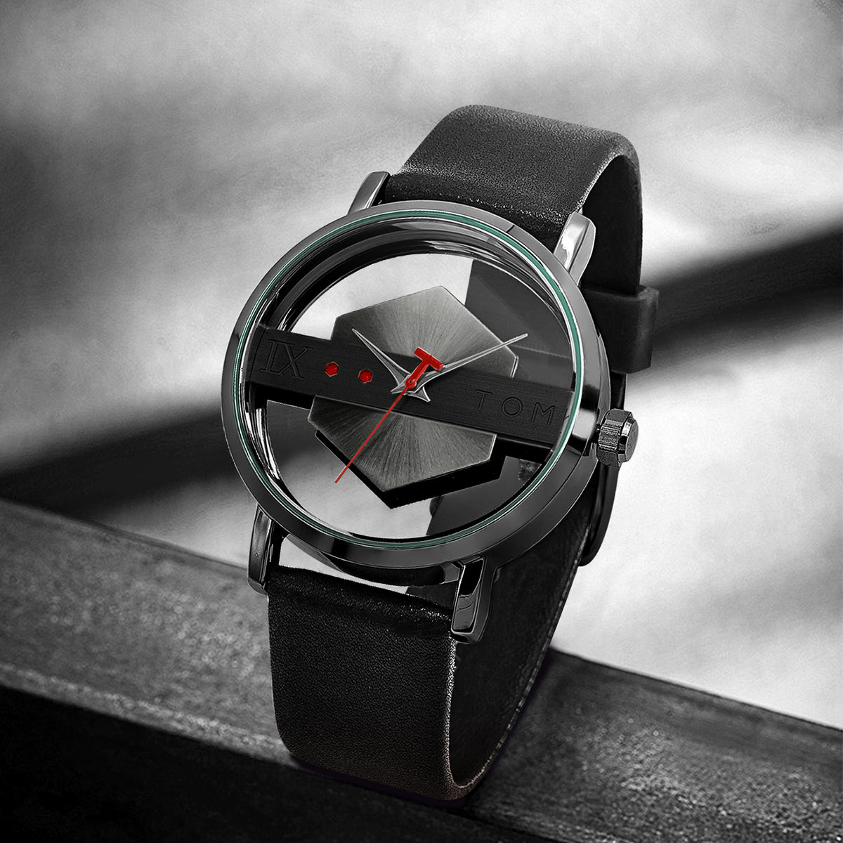 TOMI Hollow Design Minimalism Quartz Watch - Men's Luxury