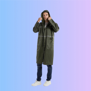 เสื้อกันฝนกันลมกันน้ำสำหรับผู้ชายและผู้หญิง มีฮู้ดพร้อมแถบสะท้อนแสงเพื่อความปลอดภัยสำหรับกิจกรรมกลางแจ้งและตั้งแคมป์ มีสินค้าพร้อมส่ง - Product Image 5