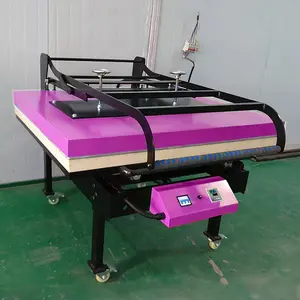 Large Format Manual Heat Press Free Shipping to USA 40 X 48 Inch with Wheel Stand 100x120cm Red Flatbed Printer Suntek 250x300mm