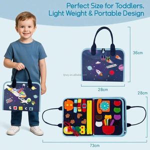 Nuevo Diseño de Tablero de Actividades Montessori de Fieltro para Niñas, Juguetes Sensoriales, Libro Silencioso de Fieltro para Niños Pequeños, Libro de Actividades de Fieltro - Product Image 4