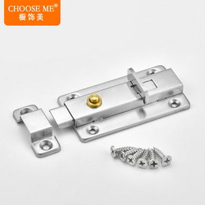 Choose Me Automatic <b>Spring</b> Bolt Lock Plated Stainless Steel Thickened Easy Installation for <b>Door</b> Security - Product Image 2