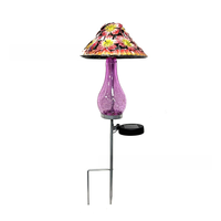 Ornement solaire de jardin LED métal champignon pelouse lumière chemin éclairage et piquets solaires décoratifs